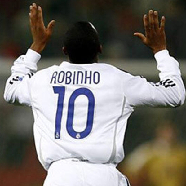 Camiseta Match de utilleria del Real Madrid, del Rey de las bicicletas Robinho 6