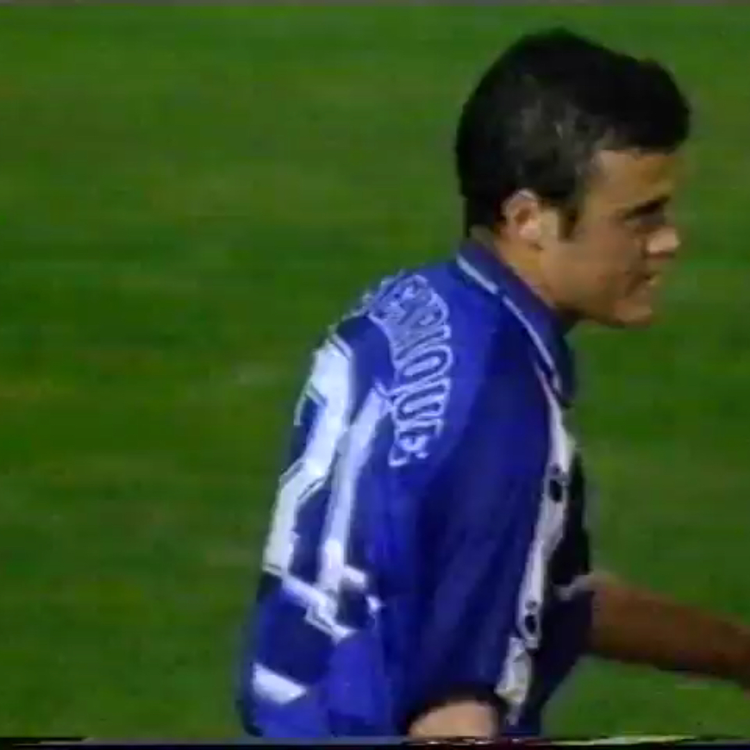 Camiseta Match worn utilizada por Luis Enrique en la jornada 36 de la liga 95/96 Sevilla 0 Real Madrid 1