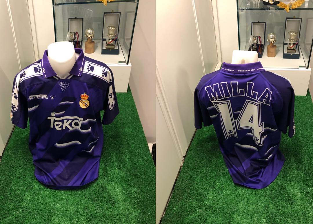 Camiseta Match worn usada por Luis Milla en la temporada 95/96 en la última jornada de la liga