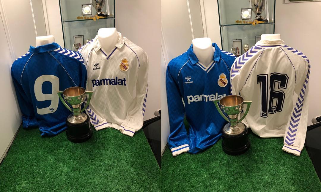 Camisetas Match worn usadas por el gran Hugo Sánchez y Juan Gómez Juanito en la temporada 1986/1987