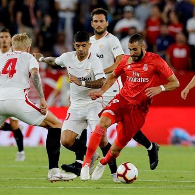 Camiseta Match worn utilizada por @karimbenzema en el sevilla 3 Real madrid 0 2