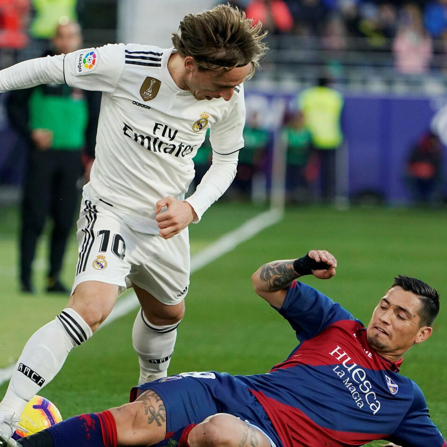 Camiseta Match worn de @lukamodric10 usada por él en el Huesca 0 Real Madrid 1, intercambiada al término del encuentro 2