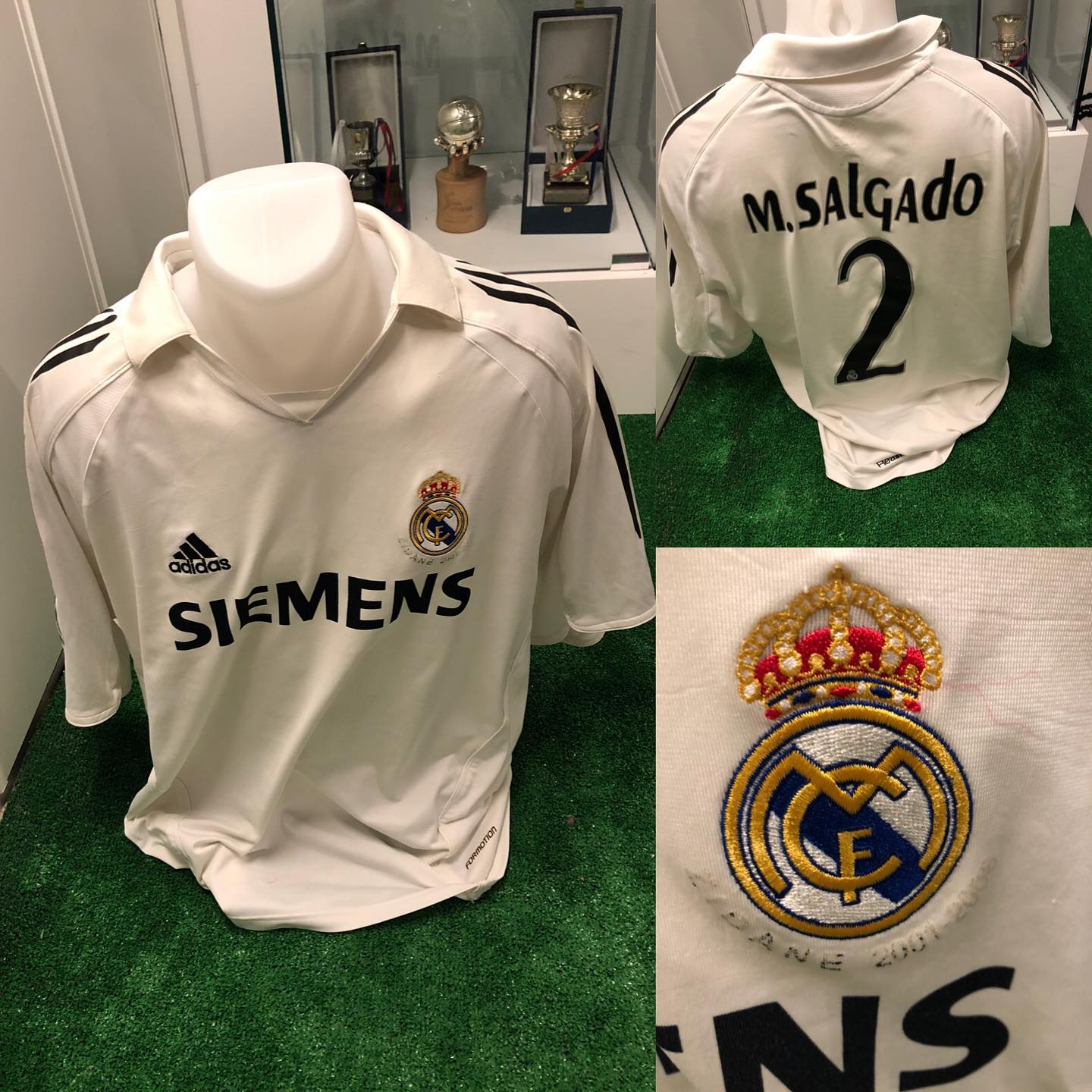 Camiseta Match worn utilizada por el gran lateral @therealsalgado en el último partido del crack @zidane en el Bernab...