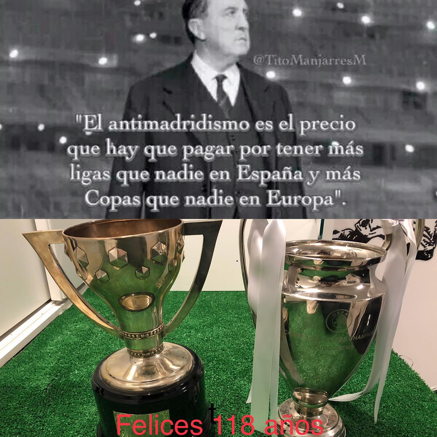 Desde el #museomerengue queremos desearle feliz cumpleaños al @realmadrid por estos 118 años en los que levanto más p...