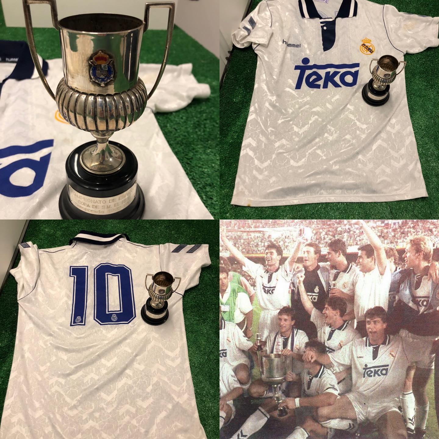 Camiseta y trofeo de copa del rey entregado a los jugadores y cuerpo técnico de la temporada 1992/1993 donde logramos...