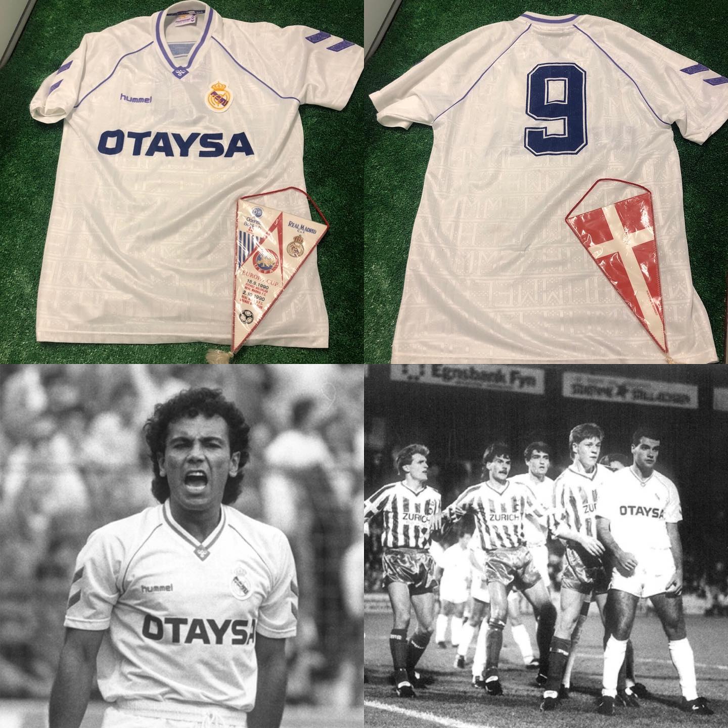 Camiseta Match worn usada por el crack mejicano en la eliminatoria de copa de europa contra el odense y el banderín r...
