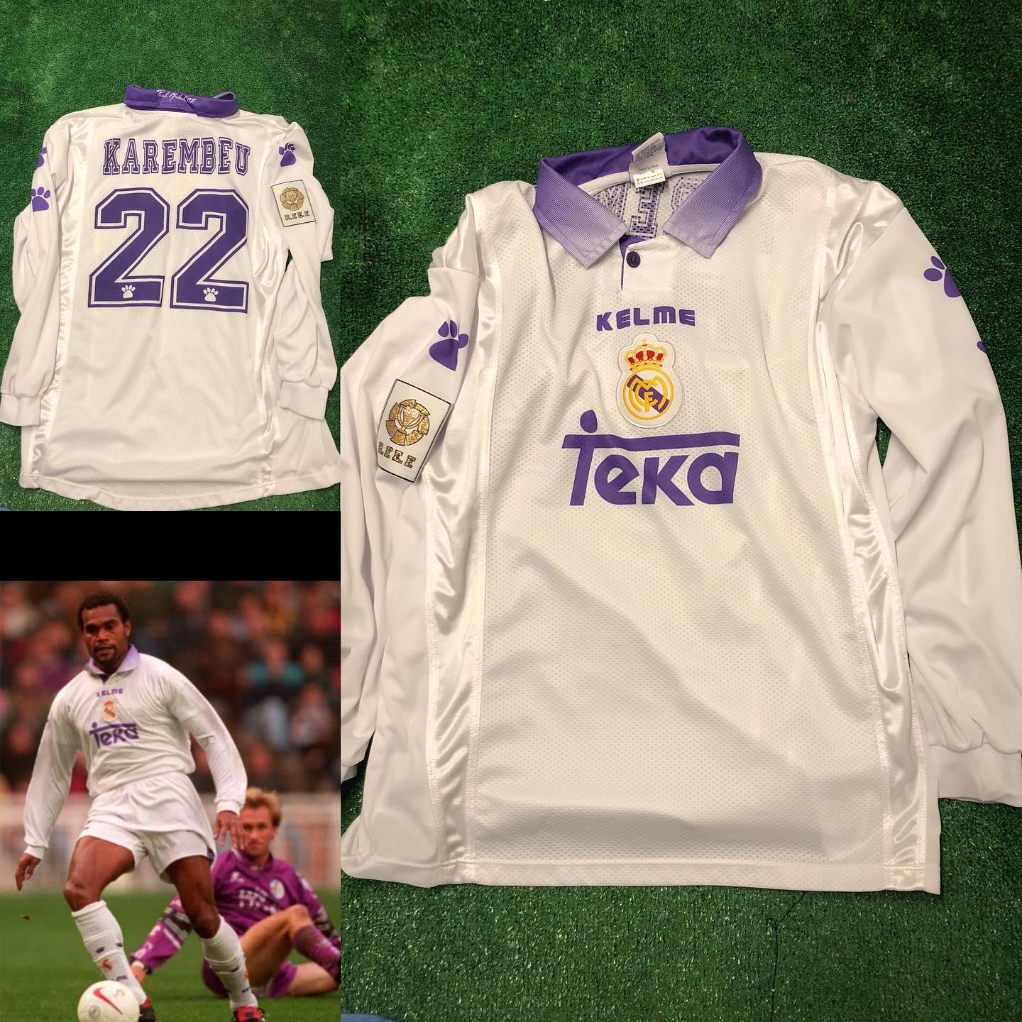 Camiseta Match Worn usada por @christiankarembeu98 en el partido del Bernabéu contra el Salamanca, en uno de sus prim...