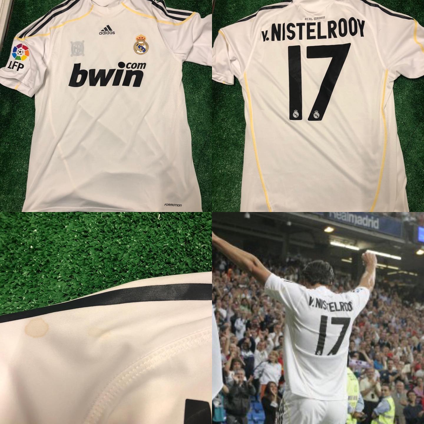 Camiseta Match worn utilizada por el gran @rvnistelrooy contra el xerez en la temporada 2009/2010, con esta casaca an...