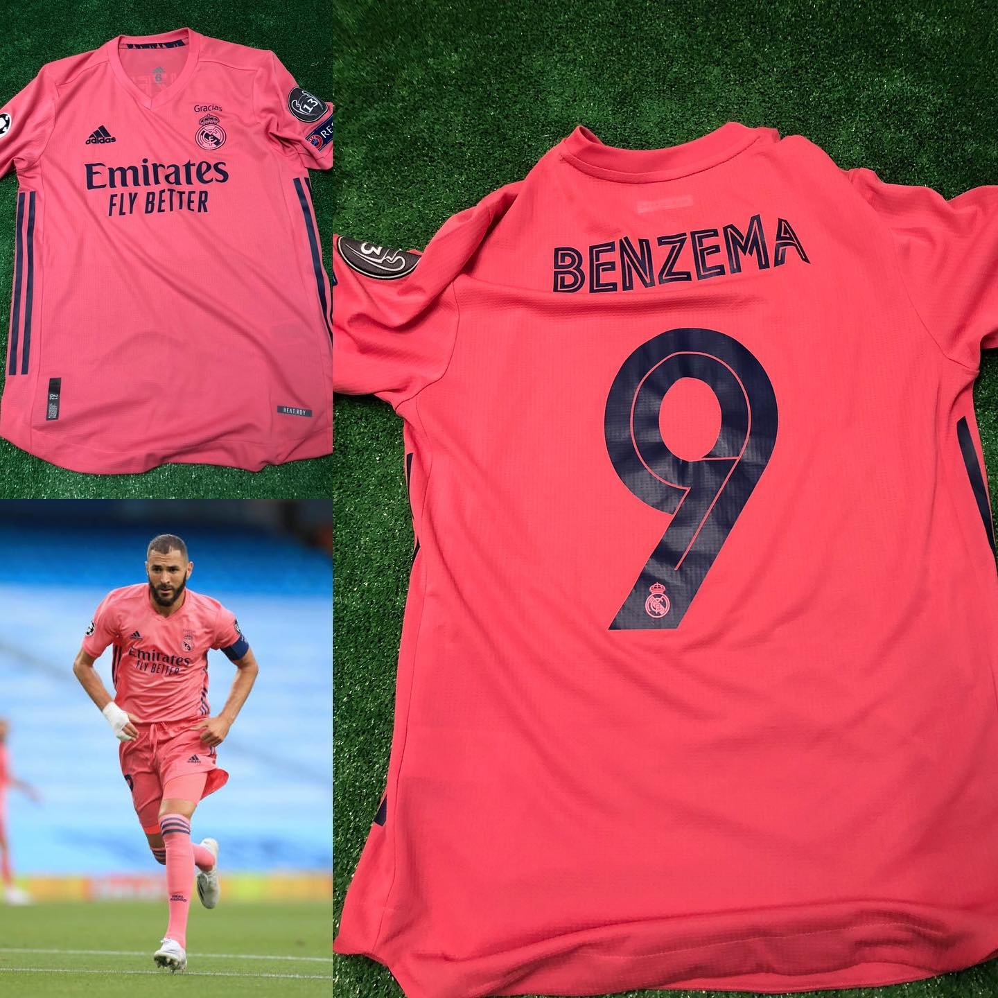 Camiseta Match worn usada por @karimbenzema en el partido contra el @mancity con la que anotó un golazo que no valió ...