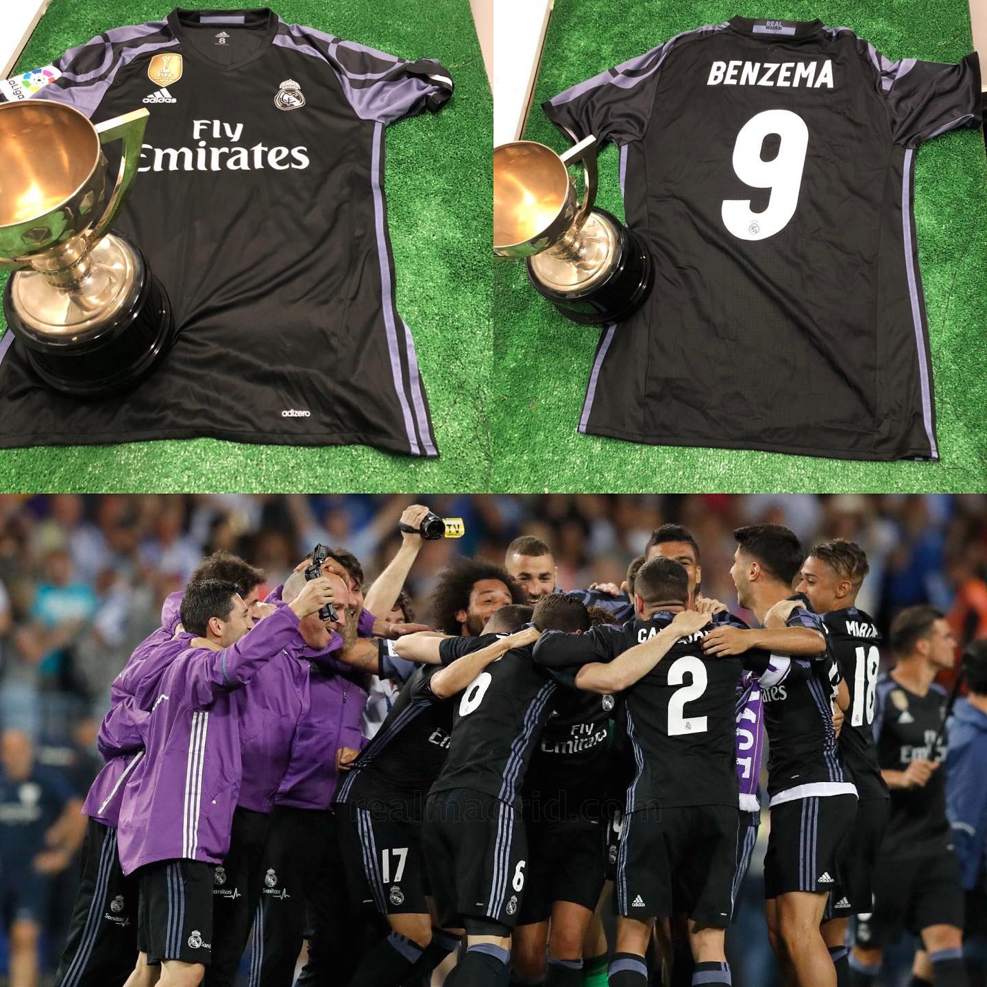 Camiseta unwashed Match usada por @karimbenzema en el partido Malaga-Real Madrid con la que anotó un gol que sirvió p...