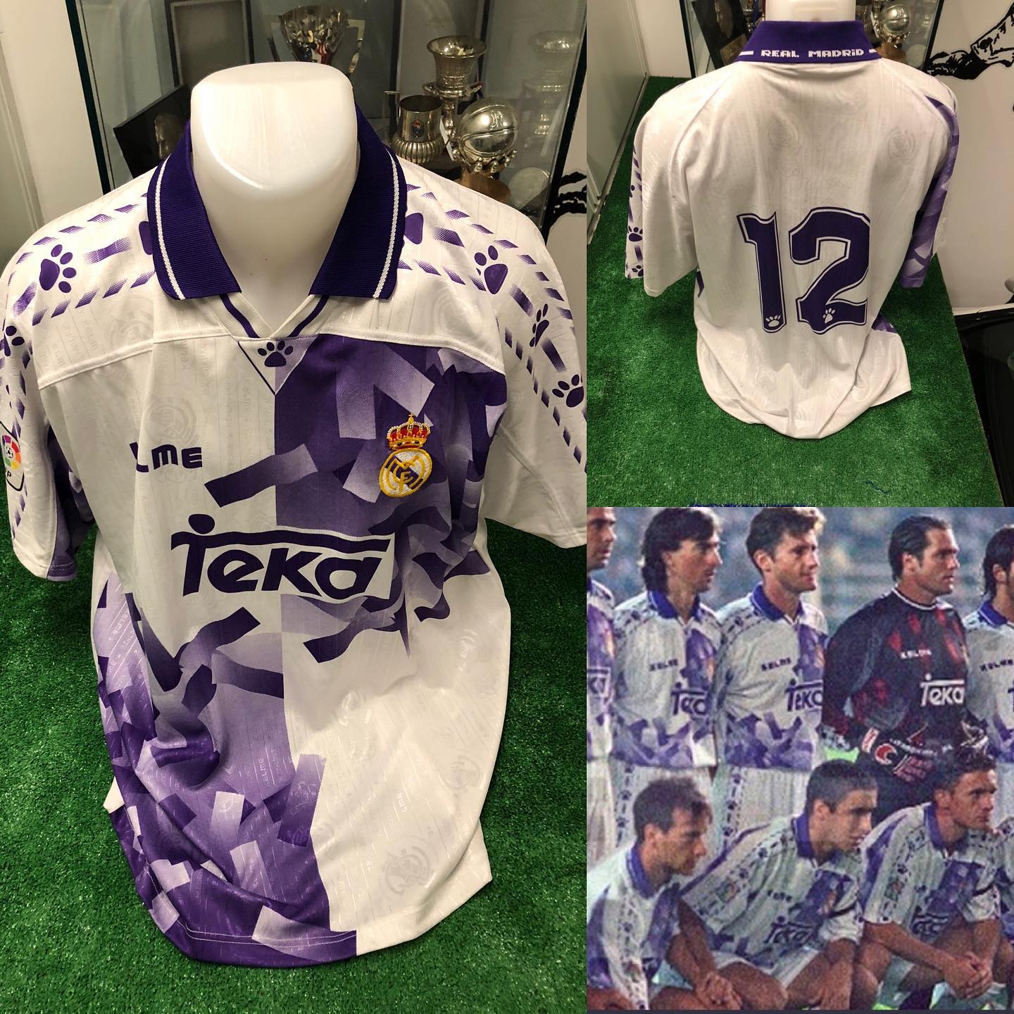 Gracias a un gran madridista y gran coleccionista podemos exhibir esta zamarra usada en el amistoso disputado ante el...
