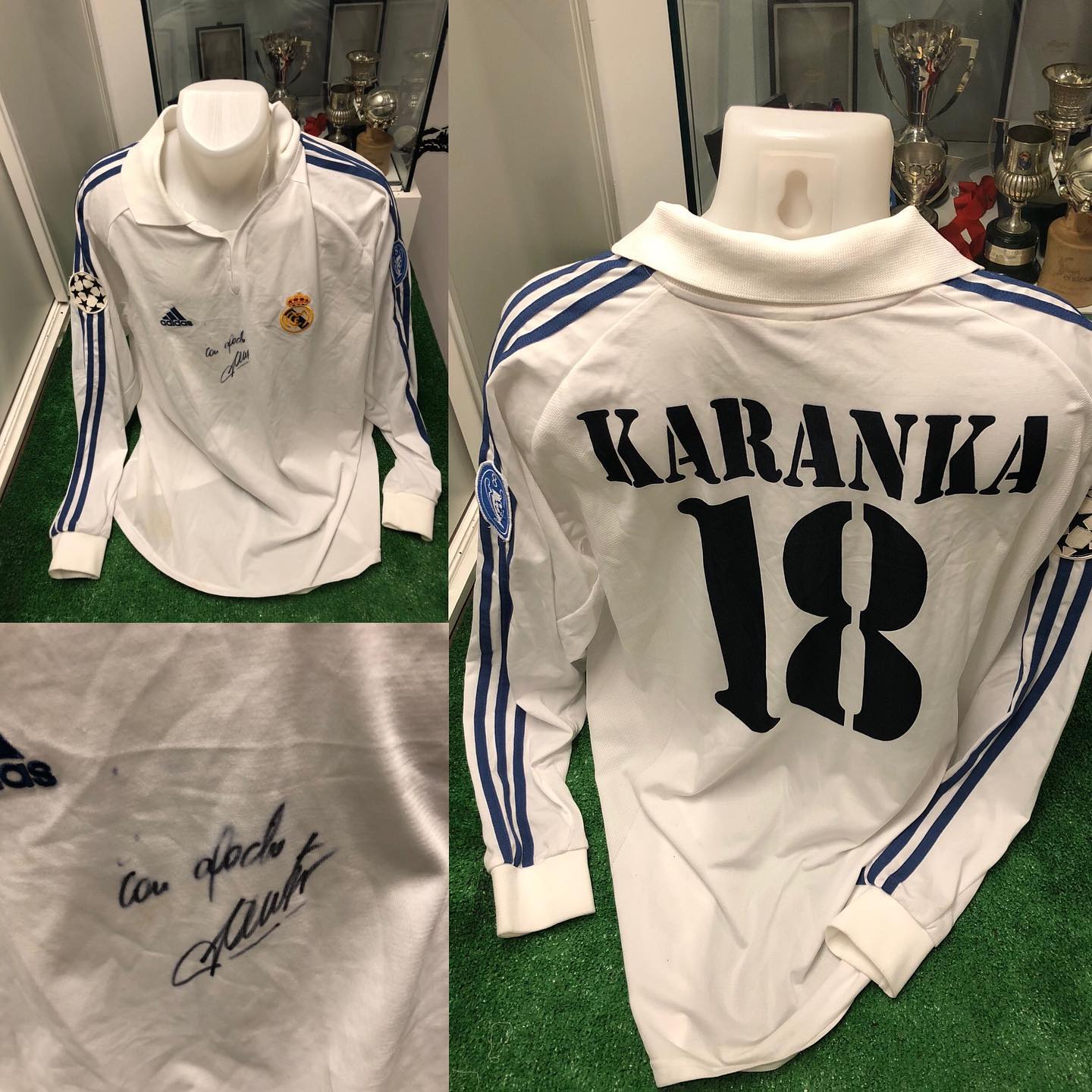 Camiseta Match worn usada y firmada  por el central Vasco @karanka en el camino hacia la 9 copa de europa