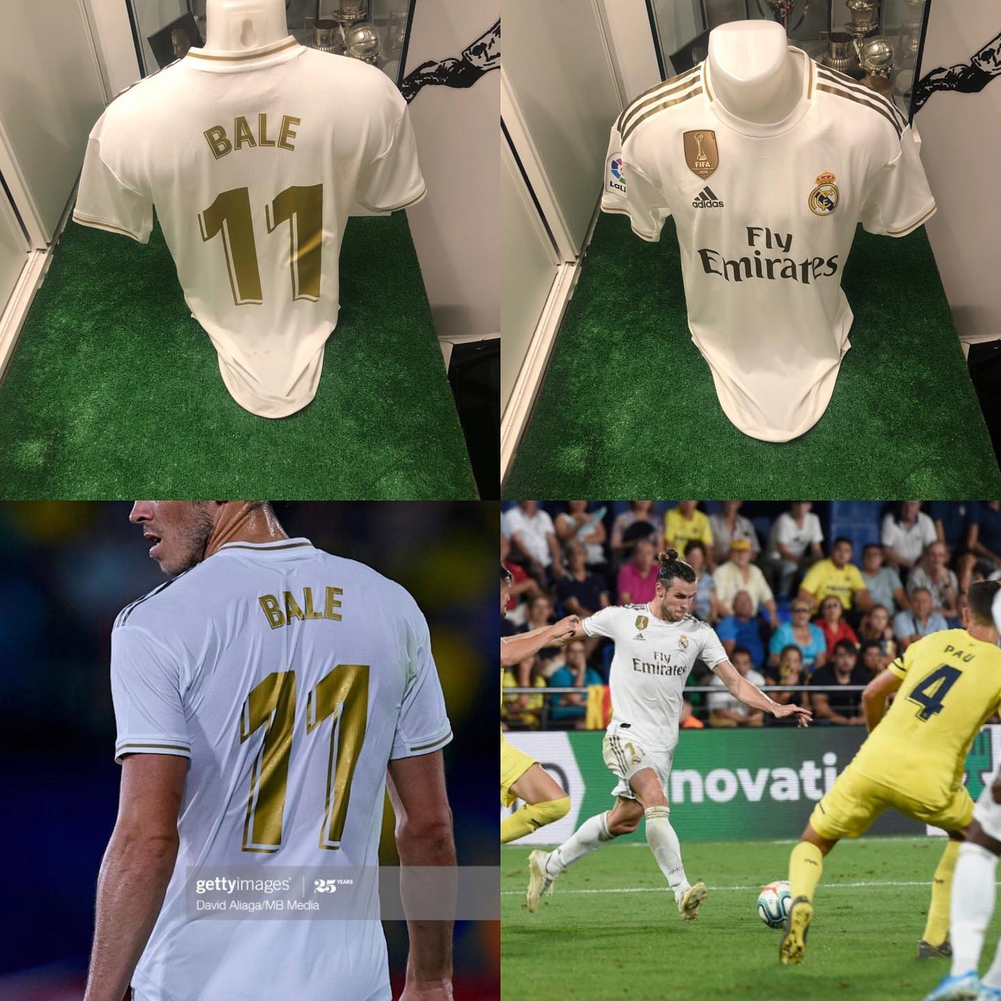 Camiseta unwashed usada por @garethbale11 en el partido Villarreal Real Madrid, con esta zamarra anotó 2 goles en el ...