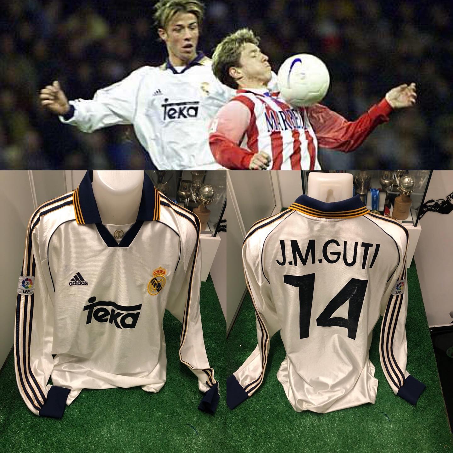 Camiseta Match worn usada por el genio @guty14haz en el Derby de la temporada 1998/1999 contra el Atlético de Madrid