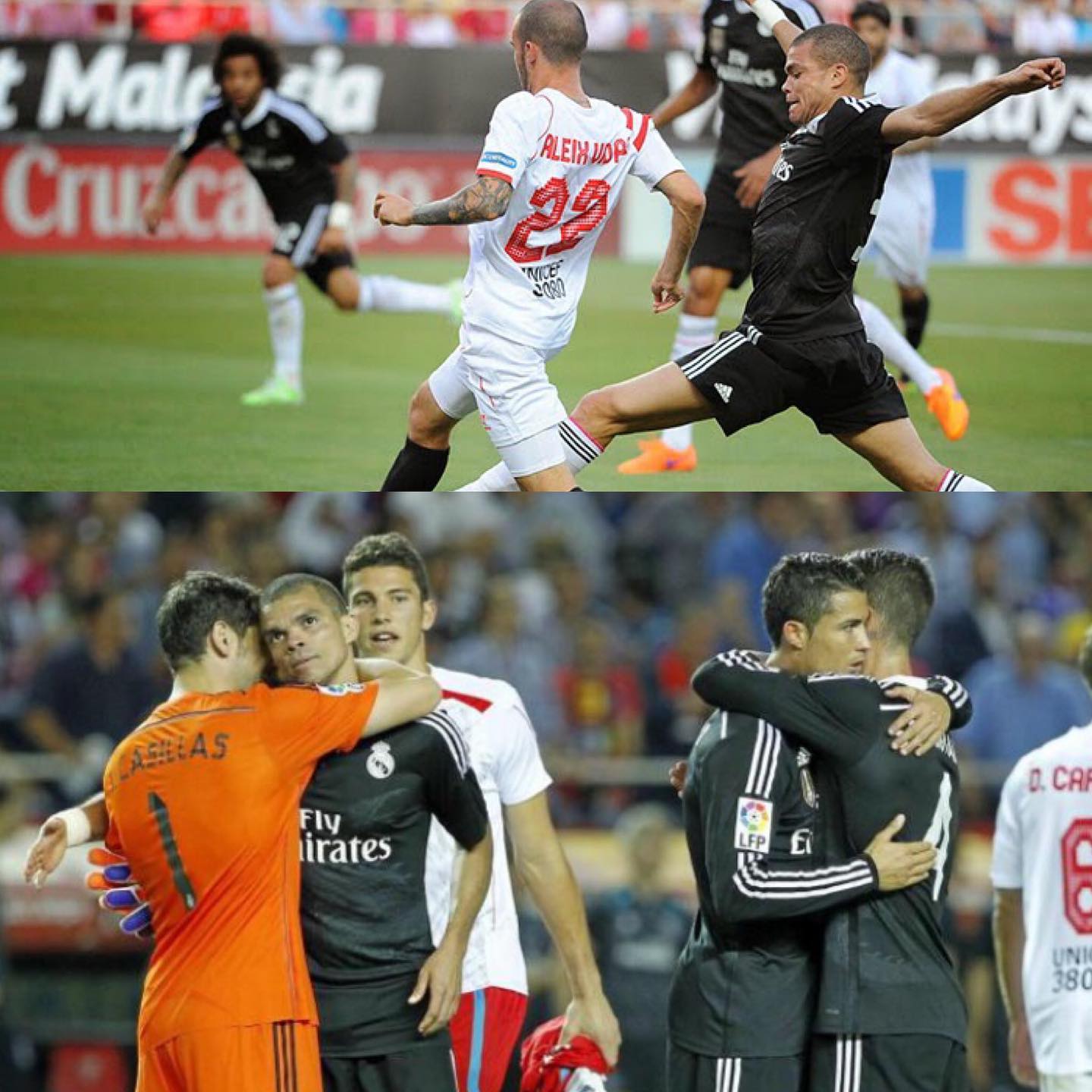 Hoy viajamos hasta el año 2015 donde el Madrid con un partidazo de Cr7 derrota al Sevilla por 2 a 3