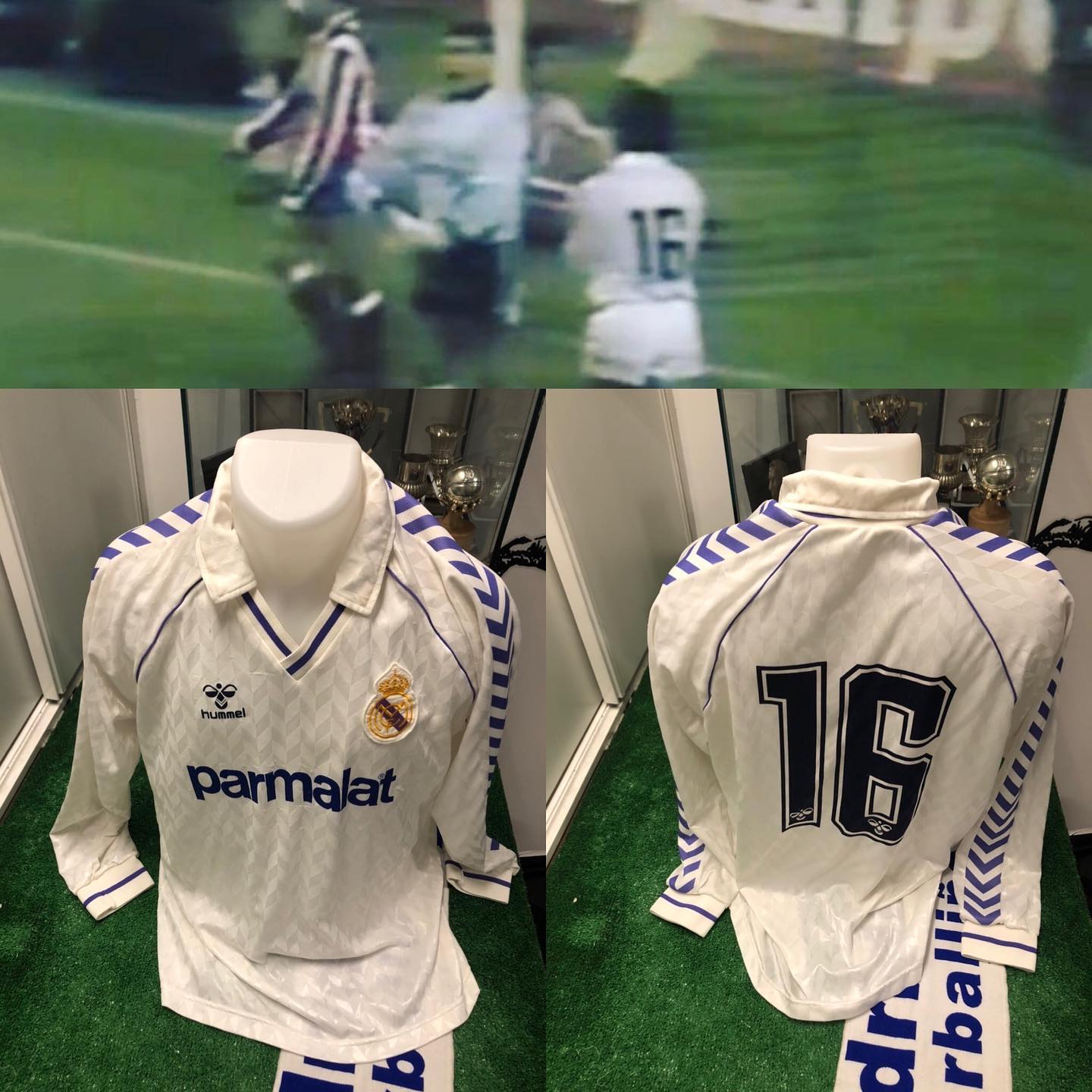 Illa illa illa Juanito Maravilla, camiseta Match temporada 1986/1987 Derby Atlético 1 Real Madrid 1