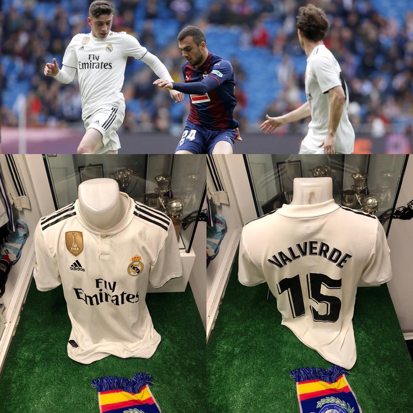 Camiseta usada por el crack Uruguayo @fedeevalverde en el partido correspondiente a la jornada 31 de la liga 2018/201...
