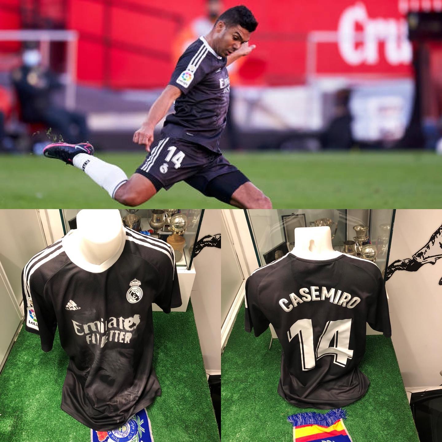 Camiseta Match de Casemiro de ese partido donde logramos la victoria ante el cuadro hispalense