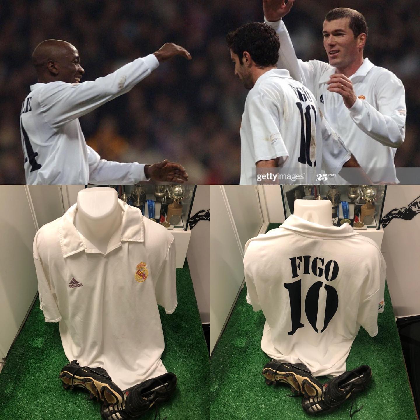 Camiseta Match worn usada por @luis__figo en el partido contra el Rayo en copa en Enero de 2002 en el Estadio Santiag...