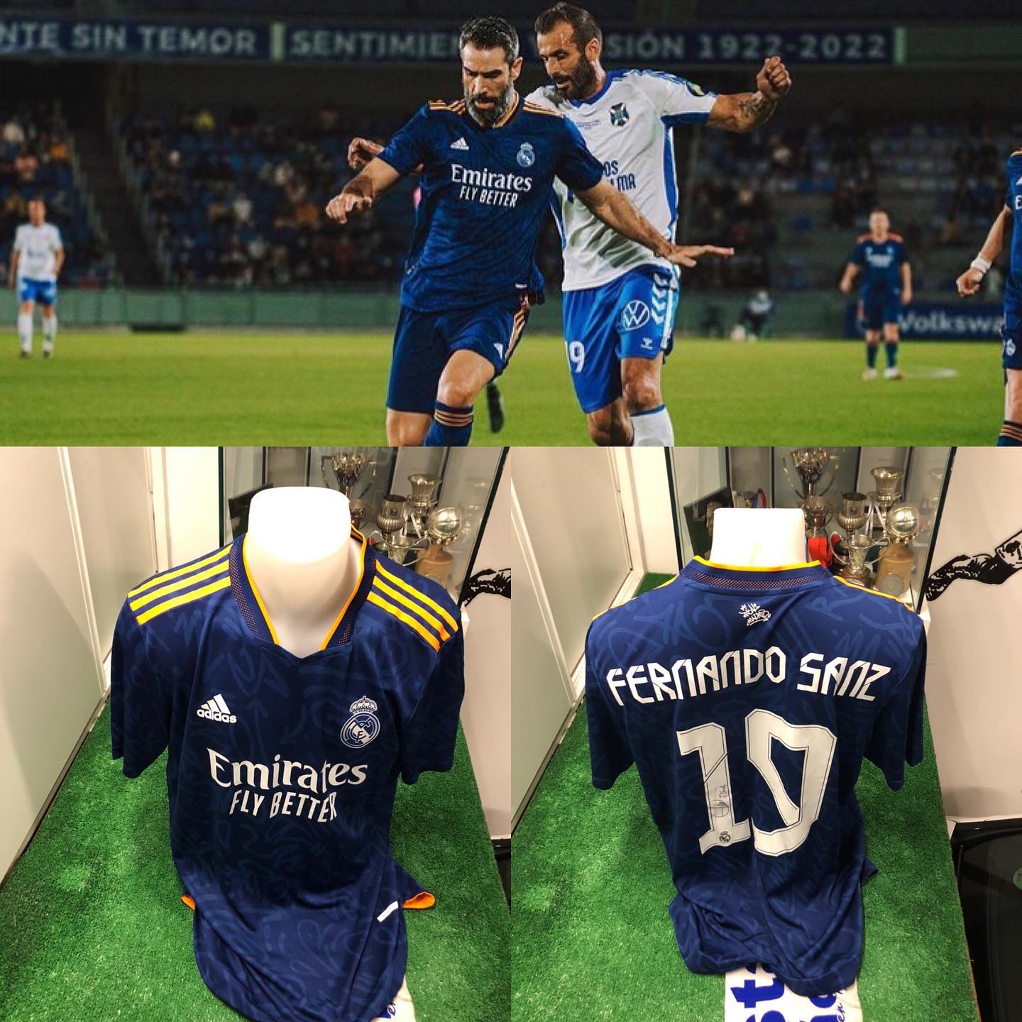 Camiseta Match usada y firmada por Fernando Sanz en el partido benéfico  #somoslapalma #museomerengue siempre apoyand...