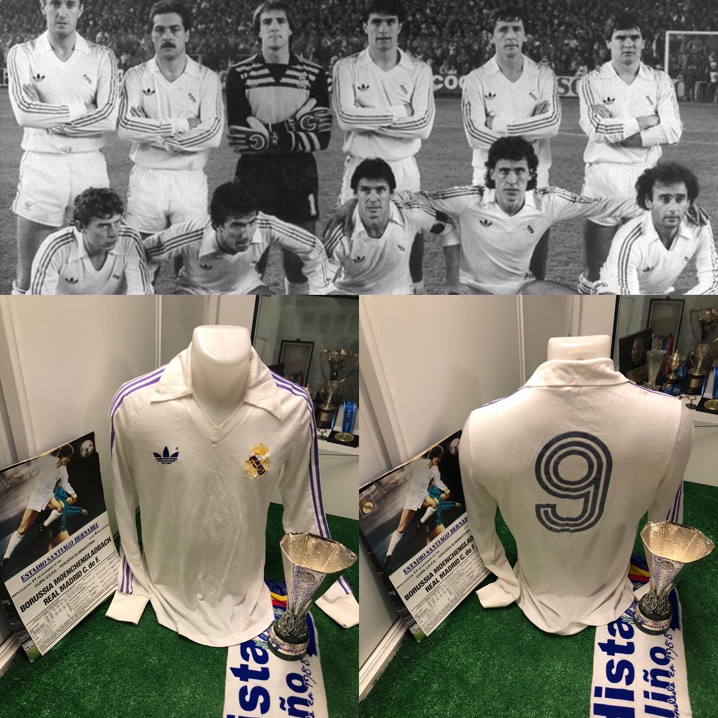Camiseta usada por Santillana esa noche histórica para el Madridismo, con los dos golazos que derrotaron al equipo al...