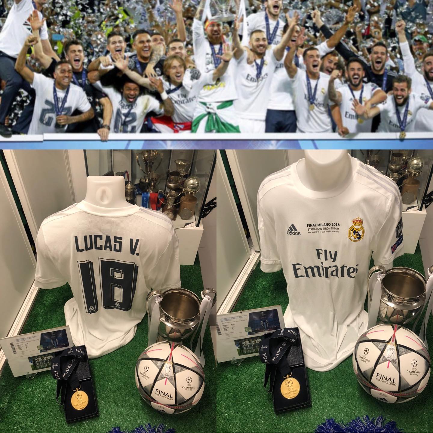 Camiseta Match del gran extremo de Cuntis, que ese 28 de Mayo nos guió a la conquista de la undécima copa de Europa a...