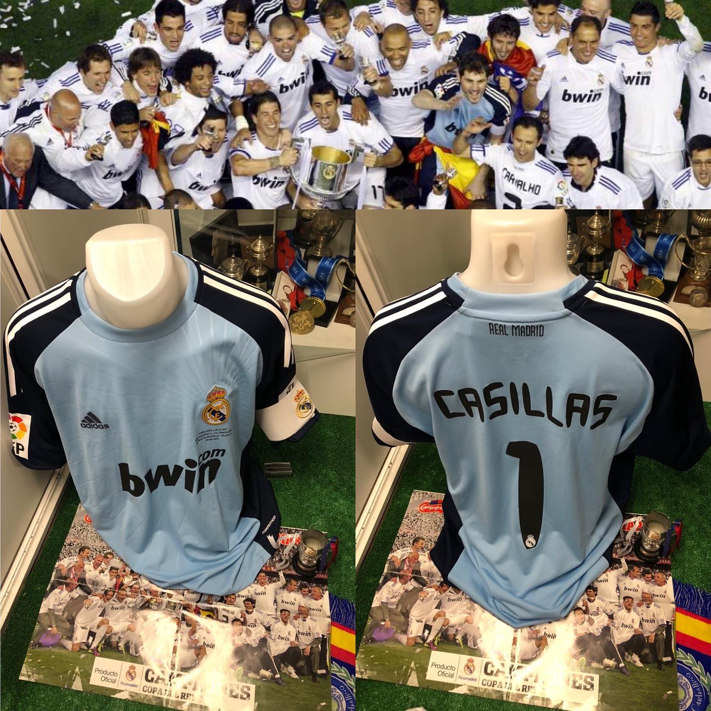 Desde #museomerengue os enseñamos la camiseta Match de @ikercasillas ademas del brazalete usado por el porterazo de M...