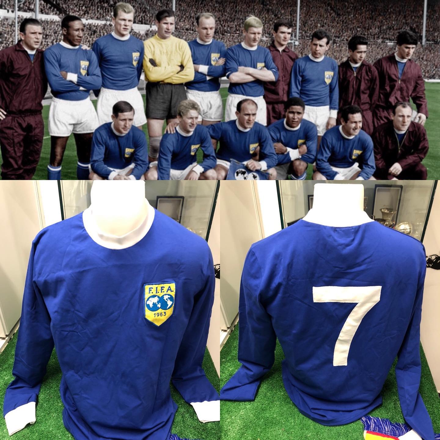 Camiseta de la Selección Resto del Mundo del gran mago del Balón del Balón Francés, Kopa apodado el pequeño Napoleon,...