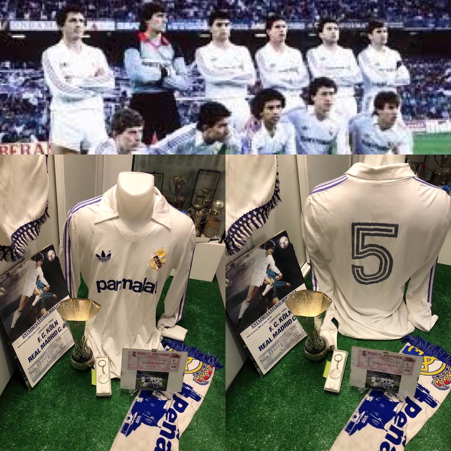 Desde #museomerengue os enseñamos la camiseta usada ese día por el gran Míguel González del Campo Michel, que ese día...