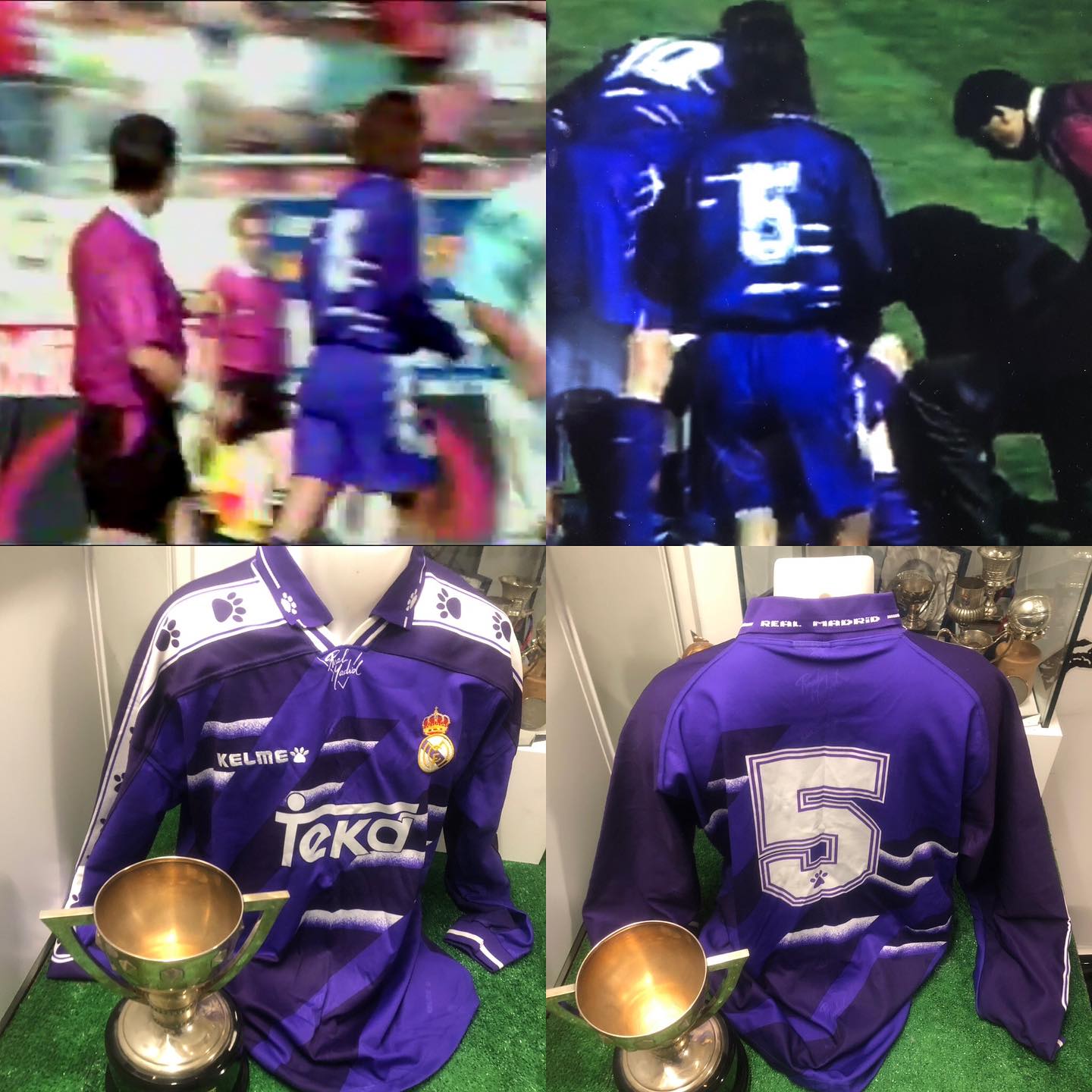 Camiseta Match usada por Fernando Redondo contra el Compostela en la temporada 94/95 donde nos alzamos con el título ...