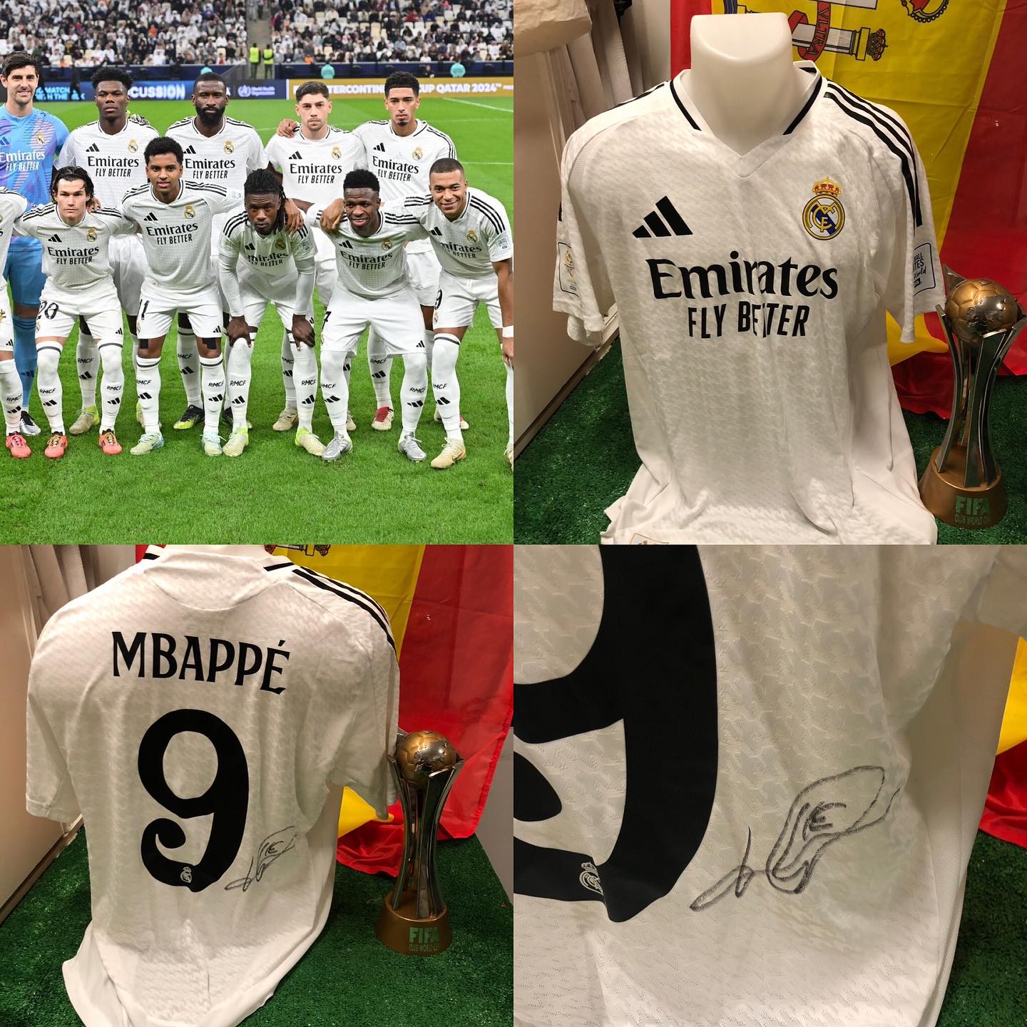 Camiseta de la final de la copa intercontinental, firmada por el astro francés en la conquista de su Segundo título c...